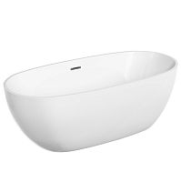 Ванна Sancos FB02 Flo отдельностоящая 170х80 см, со сливом-переливом, белая