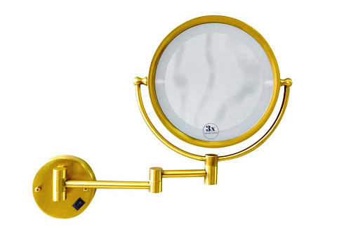 Зеркало Boheme 503 Imperiale настенное, с подсветкой, двустороннее с увеличением, золото купить недорого в интернет-магазине Керамос