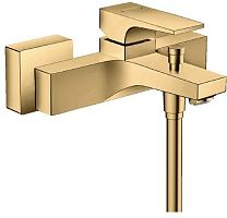 Смеситель Hansgrohe 32540990 Metropol для ванны, внешнего монтажа, с рычажной рукояткой, полированное золото