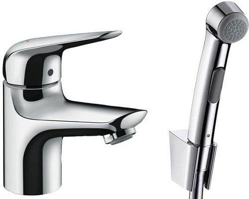 Смеситель Hansgrohe 71144000 Novus для раковины, с гигиеническим душем, хром Смеситель Hansgrohe 71144000 Novus для раковины, с гигиеническим душем, хром