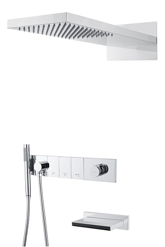 Встроенная душевая система 55х45х140 см Boheme ZODIAC 132-2-CR хром Встроенная душевая система 55х45х140 см Boheme ZODIAC 132-2-CR хром