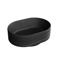 Раковина Kerama Marazzi SA.wb.50\BLK.M Artbasin Sabbia накладная 53х38 см, черный матовый