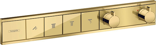 Hansgrohe Термостат, скрытого монтажа, для 4 потребителей Hansgrohe 15382990, полированное золото