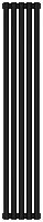 Радиатор Сунержа 31-0302-1205 Эстет-11 отопительный н/ж 1200х225 мм/ 5 секций, матовый черный