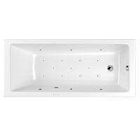 Акриловая ванна WHITECROSS 0111.160080.100.RELAX.CR Wave Slim с гидромассажем, 160х80 см, белая
