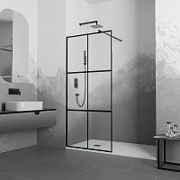 Душевая перегородка RGW 35101190-84 Walk In WA-011B, профиль черный Душевая перегородка RGW 35101190-84 Walk In WA-011B, профиль черный