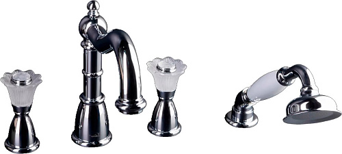 Смеситель Boheme 396-Camelia Сamelia на борт ванны, врезной, хром Смеситель Boheme 396-Camelia Сamelia на борт ванны, врезной, хром