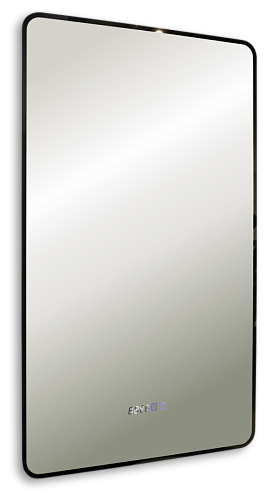 Зеркало Azario LED-00002539 Incanto подвесное, с подсветкой, 60х100 см, черное купить недорого в интернет-магазине Керамос