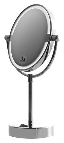 Зеркало Bemeta 112101622 косметическое D200 мм, настольное, с подсветкой LED, хром купить недорого в интернет-магазине Керамос