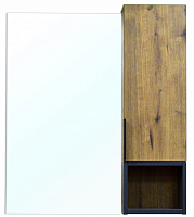 Зеркальный шкаф Azario CS00080419 Gris подвесной, с подсветкой, 73х80 см, дуб веллингтон