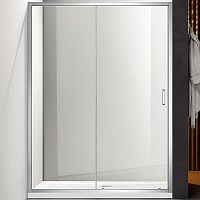 Душевая дверь Aquatek AQ ARI RA 12020CH 120 см, прозрачное стекло, профиль хром