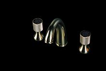 Cмеситель для умывальника на 3 отверстия BOHEME Royal Cristal 297-Royal/CRST-black