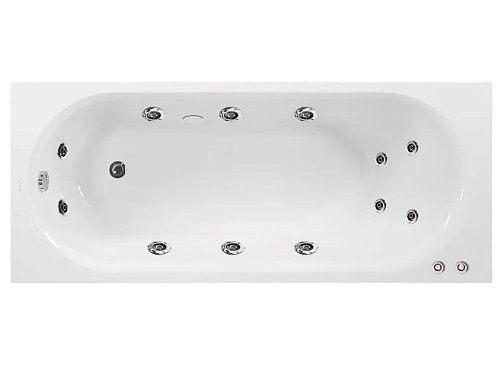 Акриловая ванна с гидромассажем 12 джетов Vagnerplast KASANDRA 180x70