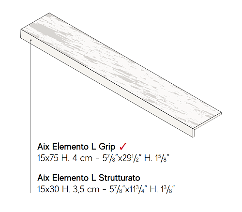 Декоративный элемент AtlasConcorde AIX AixCendreElementoLGrip купить недорого в интернет-магазине Керамос