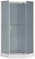 Душевое ограждение Loranto CS-816S B 90 (GRAY) Sunway с поддоном, 90х80 см, профиль сатин