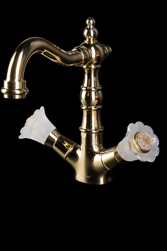 Смеситель Boheme 292-Camelia Сamelia для умывальника, высокий, золото Смеситель Boheme 292-Camelia Сamelia для умывальника, высокий, золото