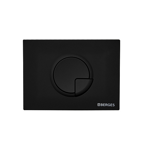 Кнопка Berges 040025 Novum R5 для инсталляции, черная Soft Touch