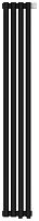 Радиатор Сунержа 31-0311-1204 Эстет-1 отопительный н/ж EU50 правый 1200х180 мм/ 4 секции, матовый черный