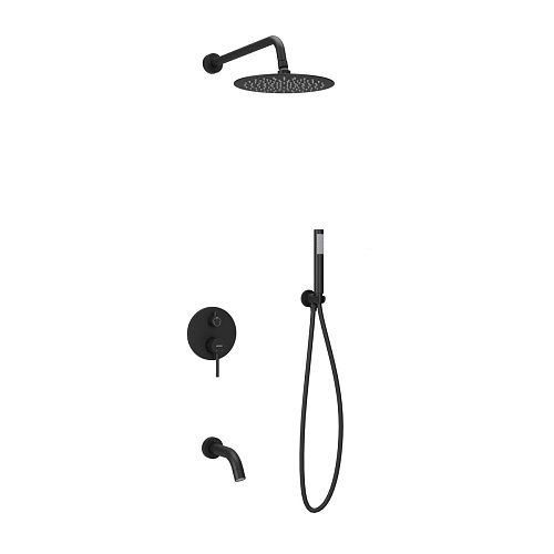 Душевой комплект Sancos SC3004MB Select встраиваемый для душа, черный матовый