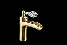 Смеситель Boheme 201-CRST Vogue Crystal для умывальника, бронза