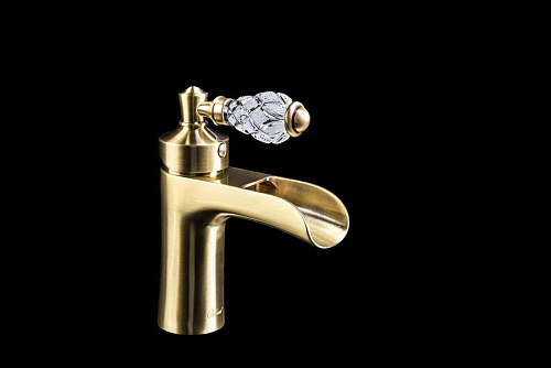 Смеситель Boheme 201-CRST Vogue Crystal для умывальника, бронза