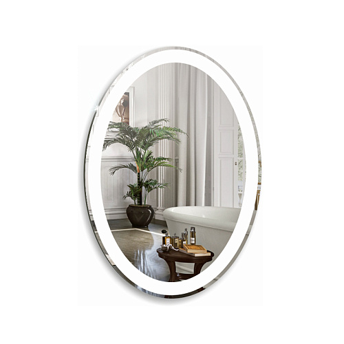 Зеркало Azario ФР-00000846 Стив подвесное, с подсветкой, 57х77 см, белое купить недорого в интернет-магазине Керамос