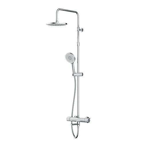 Душевая система AM.PM F0785A500 X-Joy: смеситель для ванны/душа с ТМС, душевая штанга, верхний душ 220 мм, ручной душ, хром