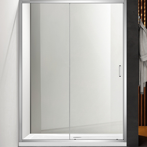 Душевая дверь Aquatek AQ ARI RA 10020CH 100 см, прозрачное стекло, профиль хром