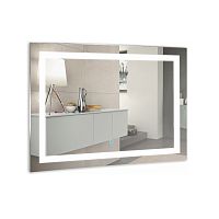 Зеркало Azario ФР-00001225 Ливия подвесное, с подсветкой, 100х80 см, белое