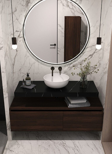 Столешница прямая 101х46х7 Armadi Art FLAT CALACATTA 869-100-CLCT купить недорого в интернет-магазине Керамос