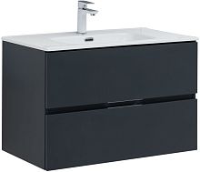 Тумба с раковиной Aquanet 00273987 Алвита New, 81х47 см, серая Тумба с раковиной Aquanet 00273987 Алвита New, 81х47 см, серая