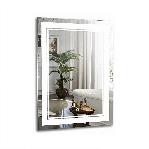 Зеркало Azario ФР-00001397 Grand с подсветкой, 60х80 см, белое купить недорого в интернет-магазине Керамос
