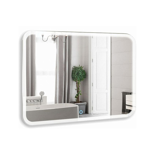 Зеркало Azario ФР-00001063 Стив подвесное, с подсветкой, 92х69 см, белое купить недорого в интернет-магазине Керамос