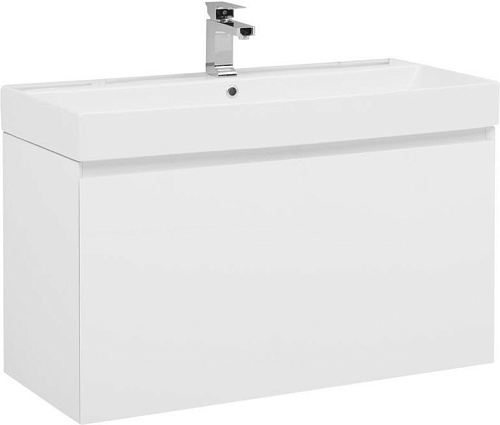 Тумба под раковину Aquanet 00202091 Йорк подвесная, 97х44 см, белая снят с производства