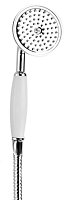 Ручной душ Cezares DEF-01-BLC с гибким шлангом 150 см, хром,Ручка Bianco Lucido Cromo