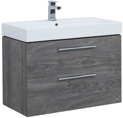 Тумба под раковину Aquanet 00249921 Nova напольная, 85х45 см, темное дерево снят с производства