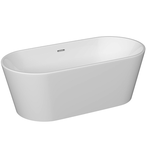 Ванна Sancos FB01 Mimi отдельностоящая 170х80 см, со сливом-переливом, белая