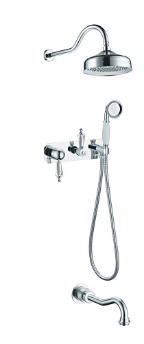 Душевая система Boheme 348 Brillante Ripresa встраиваемая, хром Душевая система Boheme 348 Brillante Ripresa встраиваемая, хром