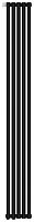 Радиатор Сунержа 31-0310-1805 Эстет-1 отопительный н/ж EU50 левый 1800х225 мм/ 5 секций, матовый черный