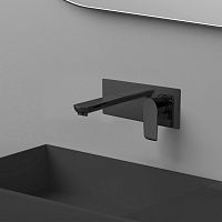 Смеситель Vincea VBFW-1E1MB Esse для раковины, встраиваемый, черный