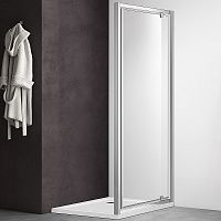 Душевая дверь Aquatek AQ ARI PI 09020CH 90 см, прозрачное стекло, профиль черный