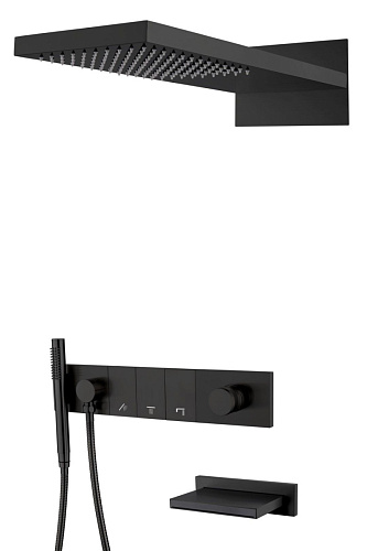 Встроенная душевая система 55х45х140 см Boheme ZODIAC 132-2-B черный Встроенная душевая система 55х45х140 см Boheme ZODIAC 132-2-B черный