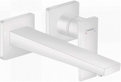 Смеситель для раковины настенный Hansgrohe Metropol 32526700 матовый белый Смеситель для раковины настенный Hansgrohe Metropol 32526700 матовый белый