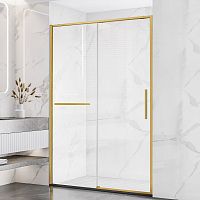 Душевая дверь Vincea VDS-1SS120CLG Slim Soft, 120х200 см, профиль брашированное золото/стекло прозрачное