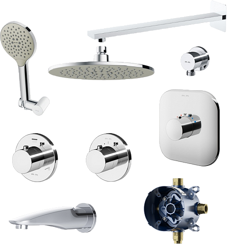 Душевой комплект AM.PM FM0060000 для ванны с душем, хром