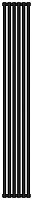 Радиатор Сунержа 31-0302-1806 Эстет-11 отопительный н/ж 1800х270 мм/ 6 секций, матовый черный