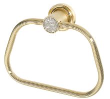 Полотенцедержатель-кольцо Boheme 10925-G-Be Royal Cristal, золото/черный