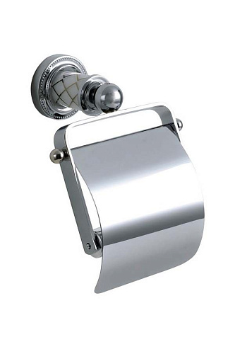 Держатель для туалетной бумаги с крышкой Boheme MURANO 10901-W-CR купить недорого в интернет-магазине Керамос