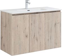 Тумба под раковину Aquanet 00277533 Алвита New подвесная, 100х45 см, коричневая Тумба под раковину Aquanet 00277533 Алвита New подвесная, 100х45 см, коричневая