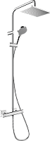 Hansgrohe Душевая система Showerpipe 230 1jet с термостатом, Green Hansgrohe Vernis Shape 26319000, хром